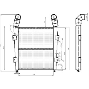 Радиатор интеркуллера МАЗ-5516А5 (охладитель наддувочного воздуха) 5432А5-1323010