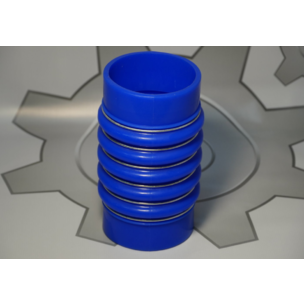 Патрубок теплообменника КАМАЗ 100*112 мм (L=210 мм) синий силикон (53205-1170245) 53205-1170248 КСМ