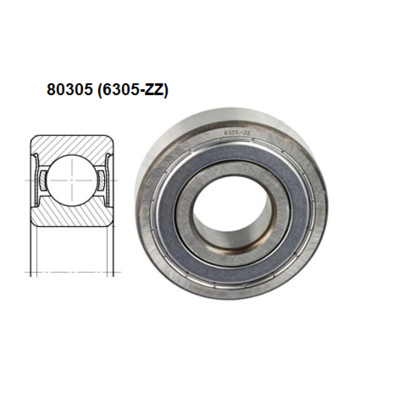 Подшипник 80305 (6305-ZZ)  привода вентилятора и ТНВД 