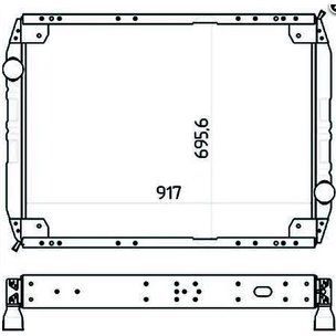 Радиатор основной МАЗ-103, 107, 203, 505 (автобус) 3-х рядный 107-1301010 КАМА
