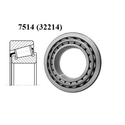 Подшипник 7514 (32214) редуктора переднего моста размер 70x125x33,25 ZVL