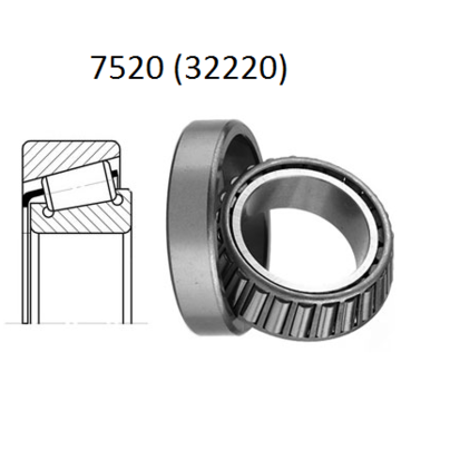 Подшипник 7520 (32220) ступицы задней МАЗ, КАМАЗ-6520 размер 100x180x49 32220J2 SKF
