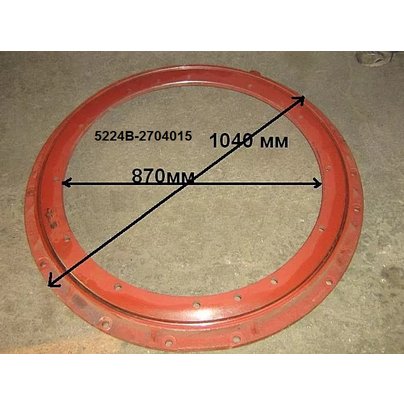 Круг поворотный прицепа Z-образ МАЗ (замена на 8352-2704010-10) 5224В-2704015 КРАСНЫЙ