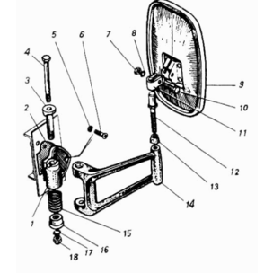Держатель зеркала КАМАЗ С/Обр (кронштейн) КОМПЛЕКТ=2шт 