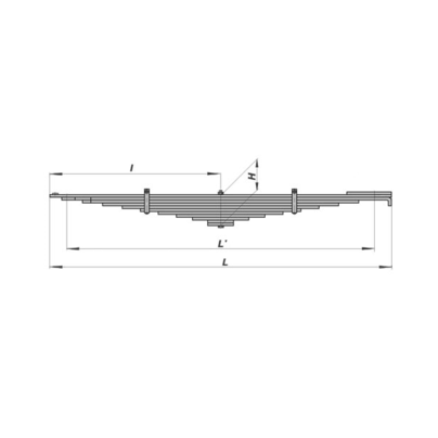 Рессора КАМАЗ передняя 65115 (11 лист. Lполн.=1950) 