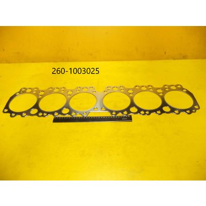 Прокладка ГБЦ Д-260 на 6-цилиндров (2-стальная) БЕЗ ГЕРМЕТИКА 260-1003025 РФ