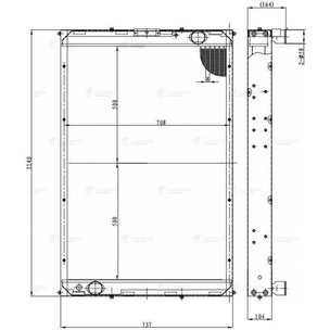 Радиатор КАМАЗ-5460, 43502, 6460, 6520, 6522, 65604, алюминиевый (5460-1301010) LRC0760 LUZAR
