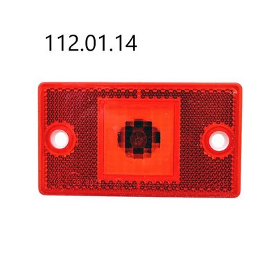 Фонарь габаритный задний 112.01.14 (прямоугольный, красный) ЛАМПОЧКА фишка РУДЕНСК