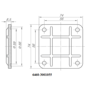 Крышка шкворня КАМАЗ-6520 нижняя (аналог 6520-3001055) 6460-3001055 РОСТАР