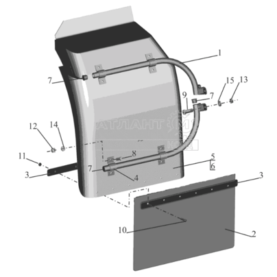 Брызговик МАЗ-4370 левый 4370-8403271-050