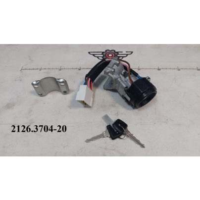 Замок зажигания КАМАЗ Евро-3 с блокировкой и кронштейном 8-конт 2126-3704010-20 ДААЗ