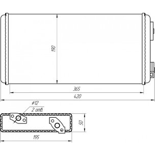 Радиатор отопителя МАЗ-5440, 6430 