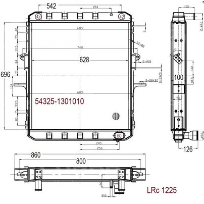 Радиатор основной МАЗ-54325А 